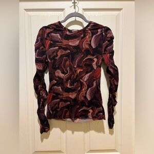 Abstract Long Sleeve Top